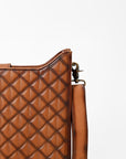 American Darling Quilted Leather Crossbody Bag – Classic Diamond Stitch Design