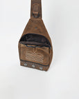 American Darling Western Leather Sling Bag with Studded Detail & Embroidery