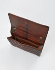 American Darling Quilted Leather Crossbody Bag for Women, Chain Strap Shoulder Purse with Flap Closure, Brown
