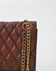 American Darling Quilted Leather Crossbody Bag for Women, Chain Strap Shoulder Purse with Flap Closure, Tan