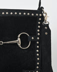 American Darling Western Fringe Leather Crossbody Bag with Studded Detail & Horsebit Accent – Stylish Shoulder Handbag