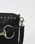 American Darling Western Fringe Leather Small Crossbody Bag with Studded Detail & Horsebit Accent