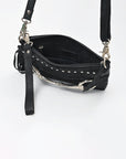 American Darling Western Fringe Leather Small Crossbody Bag with Studded Detail & Horsebit Accent
