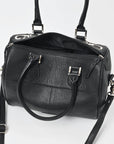 American Darling Western Leather Tooling Duffel Bag Black White Tooled Embroidery Satchel Crossbody Purse for Women