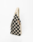 American Darling Genuine Leather Hair-On Hide Sling Bag for Women, Western Checkered Crossbody Backpack