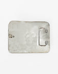 American Darling Western Belt Buckle with Turquoise Stone, Engraved Silver Tone Cowboy Belt Accessory
