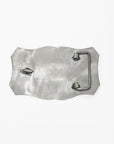 American Darling Horseshoe Western Belt Buckle, Engraved Silver Tone Cowboy Belt Accessory for Men & Women