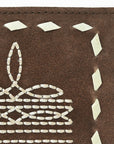 American Darling Handcrafted Genuine Leather Card Holder Wallet with Traditional Stitch Design