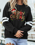 Salma Trendy Print Varsity Sweatshirt