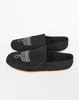 American Darling Handcrafted Leather Slip-On Mule Shoes with Traditional Embroidery Design