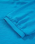 Clara V Neckline Crinkled Blouse