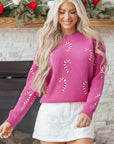 Ella Holiday Drop Shoulder Sweater