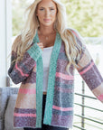 Elsa Slit Open Front Cardigan