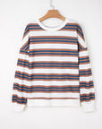Marlowe Stripe Drop Shoulder Pullover