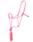 Hilason Basic Two-Toned Poly Rope Halter with 8' Lead – Durable, Lightweight & Hardware-Free