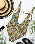 Yeehaw Feelin' Lucky Cowgirl One-Piece Swimsuit