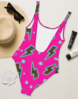 Yeehaw Leopard Lightning One-Piece Swimsuit