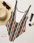 Yeehaw Cocoa Aztec One-Piece Swimsuit