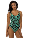 Yeehaw Turquoise Aztec One-Piece Swimsuit