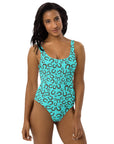 Yeehaw Turquoise Horseshoe One-Piece Swimsuit