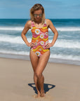 Yeehaw Groovy Floral One-Piece Swimsuit