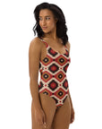 Yeehaw Rust Aztec One-Piece Swimsuit
