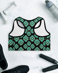 Turquoise Aztec Sports Bra