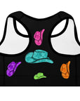 All Neon Hat Padded Sports Bra