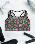 Pink Turquoise Cowgirl Sports Bra