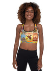 Vintage Rodeo Poster Padded Sports Bra