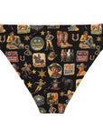 Yeehaw Vintage Cowboy Collage Bikini Bottom