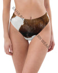 Yeehaw Brown Cow Print Bikini Bottom