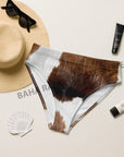 Yeehaw Brown Cow Print Bikini Bottom