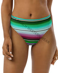 Yeehaw Aqua Serape Bikini Bottom