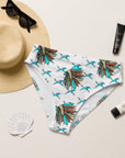 Yeehaw Turquoise Running Horse Head Dress Bikini Bottom