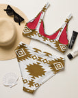 Yeehaw Bold Brown Aztec Bikini