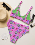 Western Inspired High Waist Bikini With Glamorous Retro Disco Vibes For SunlitDays
