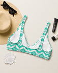 Yeehaw Turquoise Aztec Bikini Top
