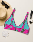 Yeehaw Leopard Lightning Bikini Top