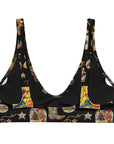 Yeehaw Vintage Cowgirl Collage Bikini Top