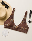 Yeehaw Leather & Longhorns Bikini Top