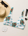 Yeehaw Turquoise Running Horse Head Dress Bikini Top