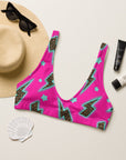 Yeehaw Leopard Lightning Bikini Top