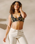 Yeehaw Vintage Cowboy Collage Bikini Top