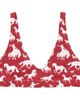 Yeehaw Red Rodeo Cowboy Bikini Top