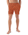 Yeehaw Brown Cattle Brands Men's Swim Trunks