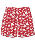 Yeehaw Red Rodeo Cowboy Men's Swim Trunks