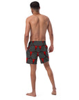 Yeehaw Red Bull Skull Men's Swim Trunks