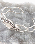 Anemone Black Pearl Cuff Bracelet