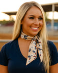 Tan Western Skinny Mini Wild Rag Scarf / Cowgirl Necktie